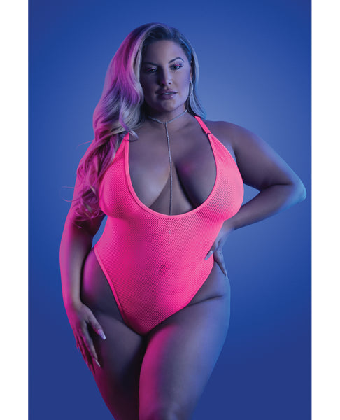 Glow Electric Haze Teddy Neon Pink QN