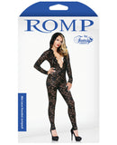 Mia Lace Hood Jumpsuit - Black