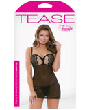 Tease Nicolette Molded Cup Chemise & G-String Nude S/M