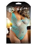 Vixen Just Because Strappy Stretch Lace Teddy Aqua QN