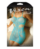 Vixen Stripe Pattern Net Dress Blue L/XL