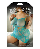 Vixen Stripe Pattern Net Dress Blue QN