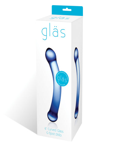 Glas 6" Curved G-Spot Glass Dildo