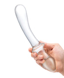 Glas 9" Classic Curved Dual Ended Dildo - Clear