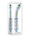 Gender X Lustrous Galaxy Wand Dual Ended Glass Massager - Green