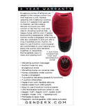 Gender X Body Kisses Vibrating Suction Massager - Red/Black