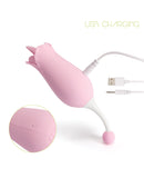 Dora Rose Toy Clit Vibrator & Tongue Licker - Pink