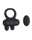 Robbie Rabbit Vibrating Cock Ring - Black