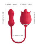 Fiona Plus Rose Clit Licking Stimulator & Thrusting Egg - Red