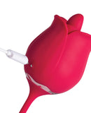 Fiona Plus Rose Clit Licking Stimulator & Thrusting Egg - Red