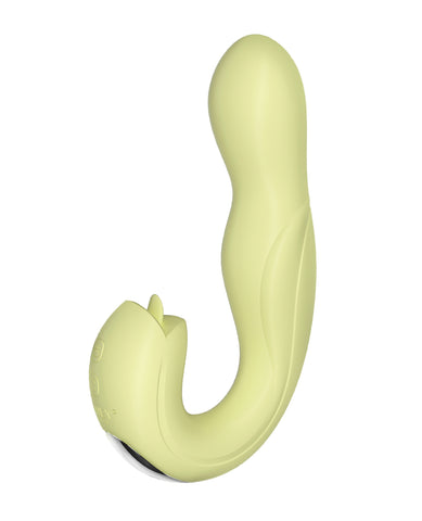 Joi Rotating Head G-Spot Vibrator & Clit Licker - Yellow