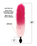 Foxy Fox Tail Silicone Butt Plug - Pink Gradient