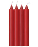 The 9's Make Me Melt Sensual Warm Drip Candles - Red Hot Pack of 4