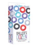 The 9's Baller's Dozen Original 12pc Cockring Set - Asst. Colors