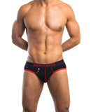Jack Adams Navy Brief - Black/Red