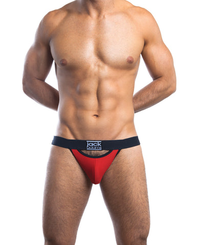 Jack Adams Punter Bodyflex Jockstrap Dirty - Red/Black
