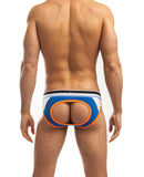 Jack Adams Striker Jock Brief Black/White/Yellow LG