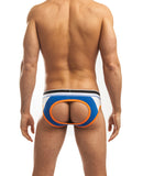 Jack Adams Striker Jock Brief Black/White/Yellow MD