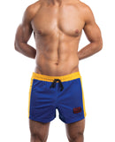 Jack Adams Air Mesh Gym Short - Blue/Yellow