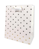 Polka Pot Gift Bag - White/Gold