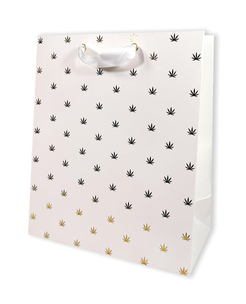 Polka Pot Gift Bag - White/Gold