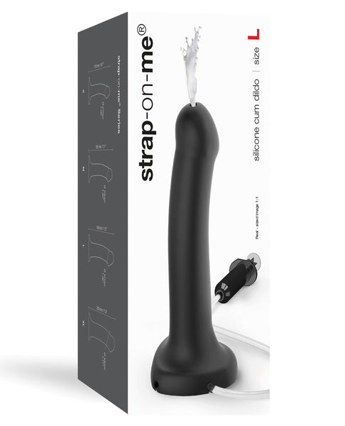 Strap On Me Silicone Cum Dildo - Black