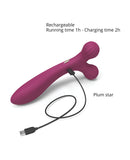 Love to Love Fireball Forked Vibrator - Plum Star