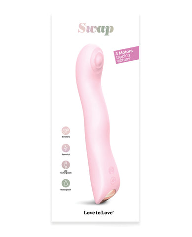 Love to Love Swap Tapping Vibrator - Baby Pink