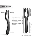 Dorcel Infinite Joy Bendable Forked Vibrator - Black