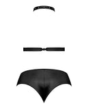 Lust Juno Top w/Velcro Choker Neck & Mini Short Black  L/XL