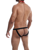 Male Basics Tuxedo Lace Jockstrap Black S/M