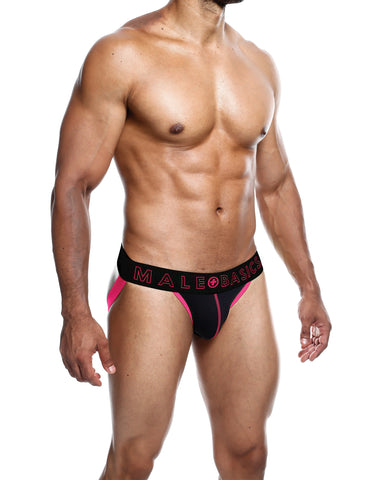 Male Basics Neon Jockstrap Coral LG