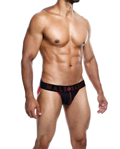 Male Basics Neon Jockstrap Red XL