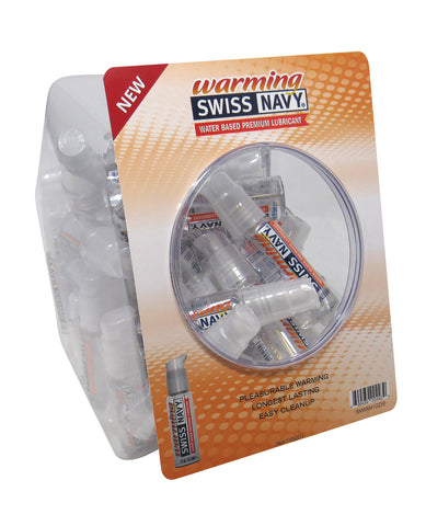 Swiss Navy Warming Water Based Lubricant Display  - 1 oz Bowl of 50