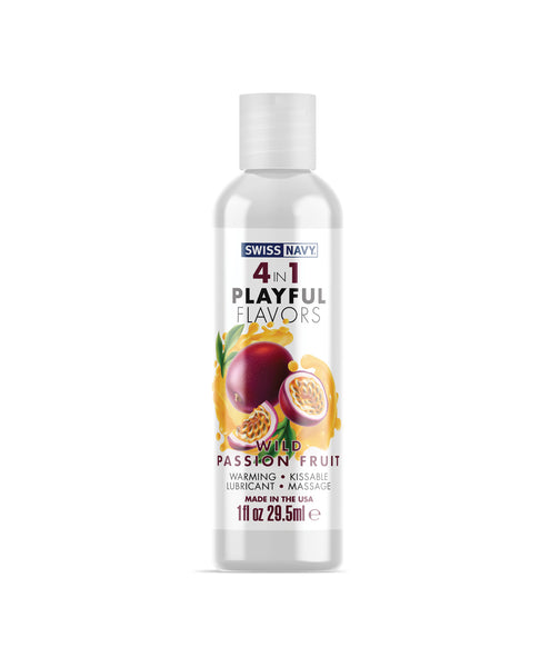 Swiss Navy 4 in 1 Flavors Wild Passion Fruit - 1 oz