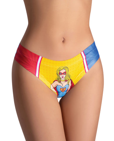 Mememe Comics Wonder Girl Printed Thong XL