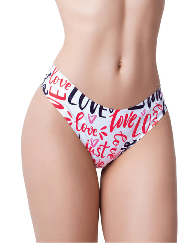 Mememe Love Message Printed Thong LG