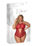 Sugar & Spice Teddy w/Snap Crotch Red QN