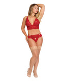 Sugar & Spice Bra & Panty Red L/XL