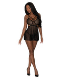 Girl Next Door Babydoll & Crotchless Panty Black L/XL