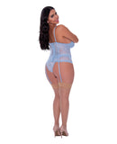 Ooh La Lace Bustier & Panty Periwinkle QN