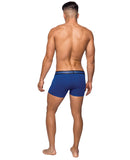 Pocket Pouch Cotton Spandex Short w/Cavity Blue LG