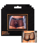 Male power mesh branded elastic black