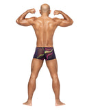 Galactic Sheer Poly Spandex Mini Short Multi Color XL