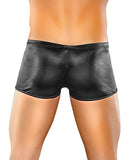 Male Power Satin Lycra Boxer - Black