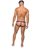 Pocket Pouch Cotton Spandex Jock w/Cavity Black S/M