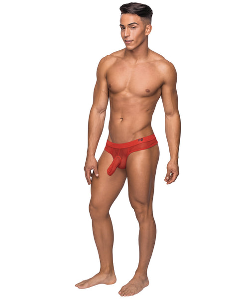 Hoser Stretch Mesh Thong Red S/M