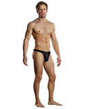 Male power zipper thong black