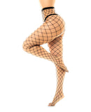 Fenced Net Pantyhose Black O/S