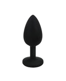 Nobu Fetish Small Silicone Plug w/Jewels - Black